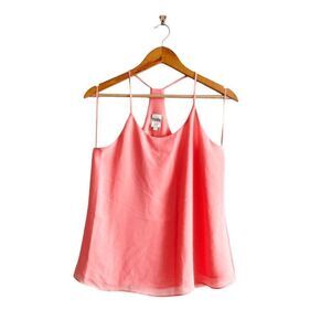Twik Women's Spaghetti Racerback Top Coral Peach Size M